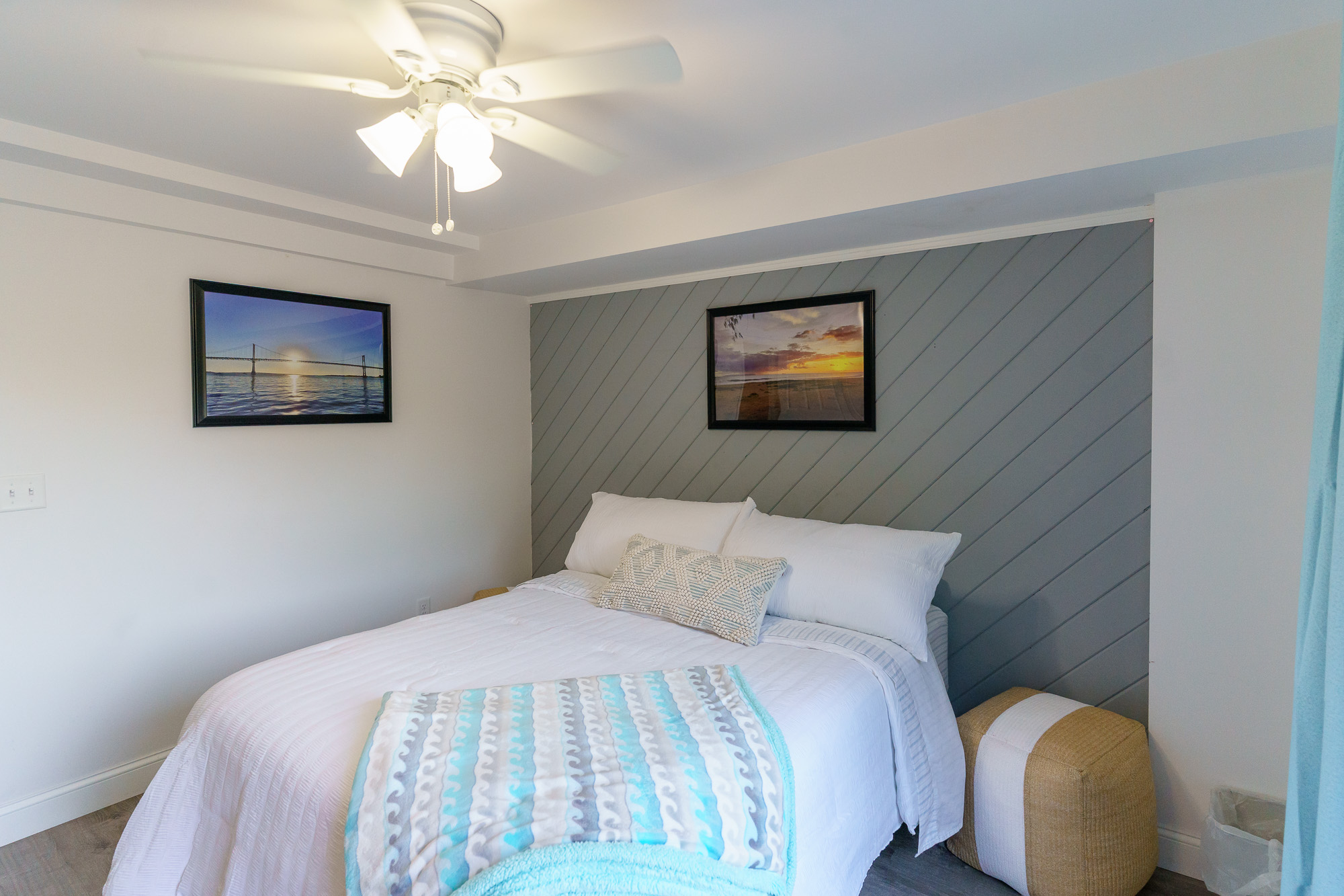 Bedroom wide angle showing full room layout